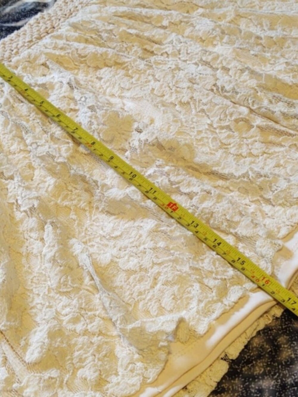 Deb Cream Lace Mini Skirt 2X - Picture 6 of 11